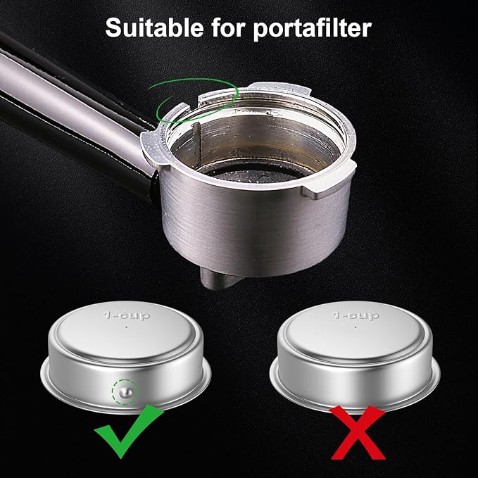 51mm Filter Basket | Double Layer Pressurized Portafilter Basket | Stainless Steel Coffee Portafilter Basket | Espresso Filter Basket