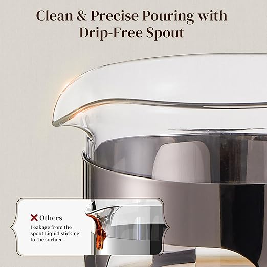 Veken French Press Coffee Maker, Heat Resistant Thickened Borosilicate Glass,Stainless Steel Brewer,Single Serve Small Pot, Cold Brew Cafetera Teapot for Kitchen Travel Camping, 21oz 0.6 L,Dark Pewter