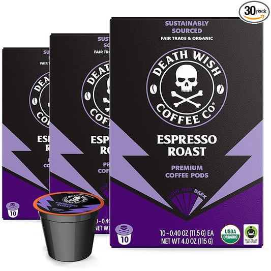 Death Wish Coffee, Espresso Roast Pods (30 Count)