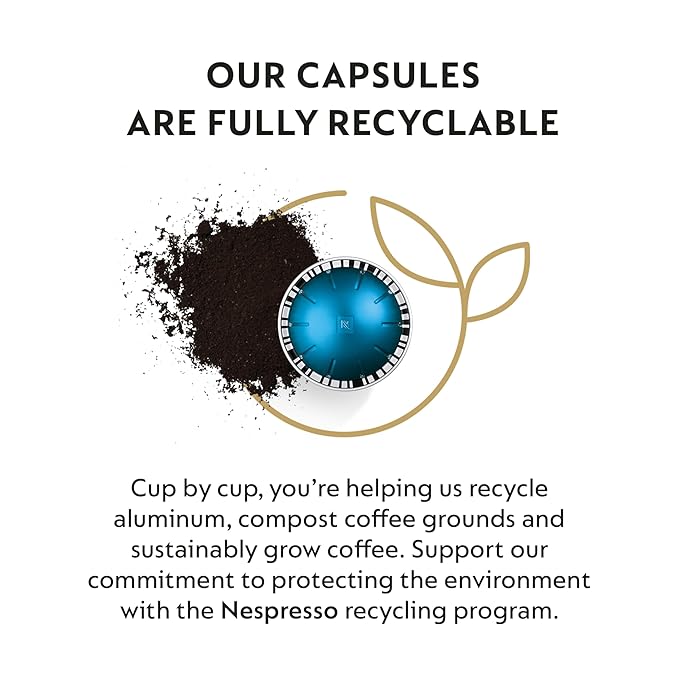 Nespresso Capsules Vertuo,Odacio,Medium Roast Coffee,30-Count Coffee Pods,Brews 7.8oz.,(Pack of 2)