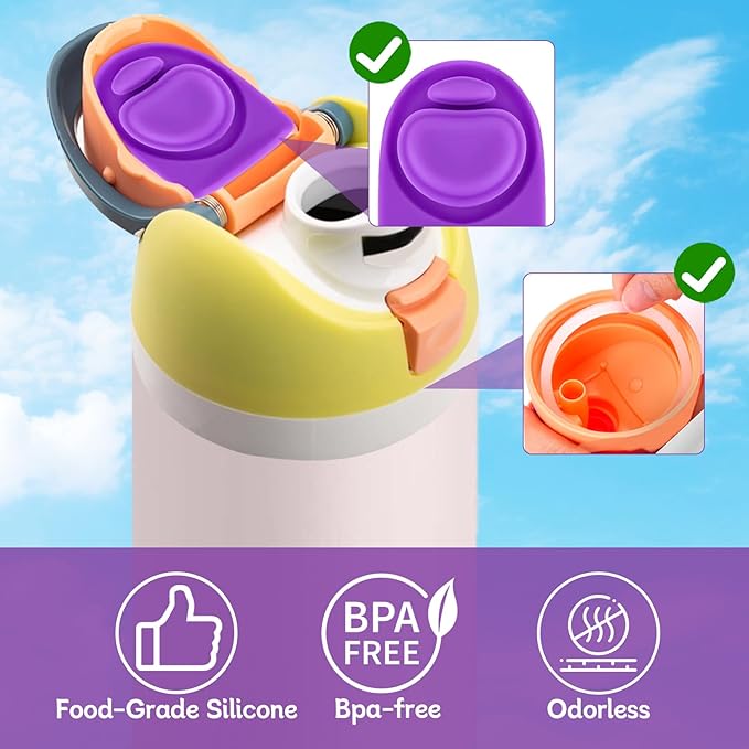2 Sets Replacement Rubber Stopper and O Ring Gasket Compatible with Owala FreeSip 24oz 32oz,Water Bottle Lid Insert Cap Seal Parts for Owala 16/19/24/32/40oz Mouthpiece Accessories B2S1