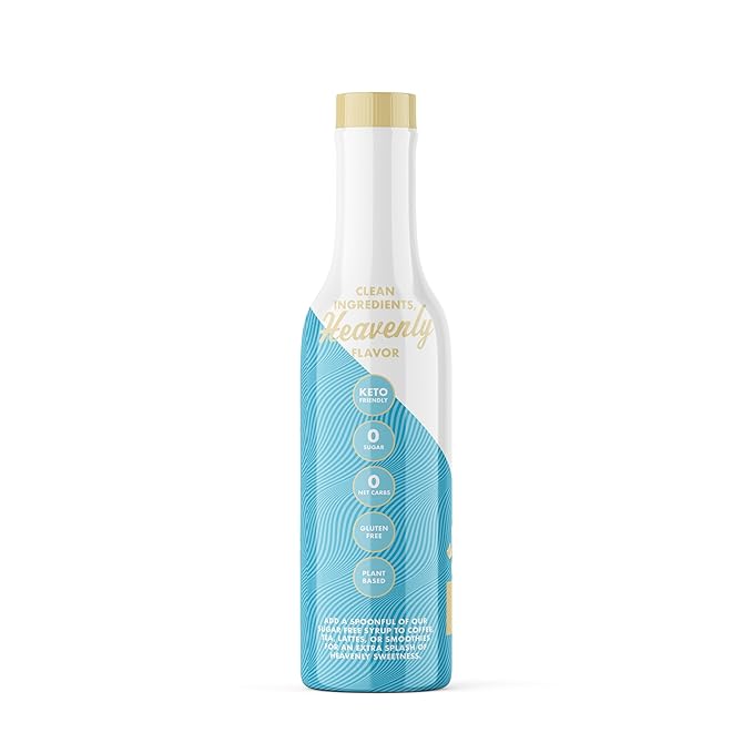 Sugar Free White Chocolate Sinless Syrup - Stevia Based, No Sugar Alcohols or Sucralose, No Artificial Sweeteners, Natural Ingredients, Coffee Tea Cocoa Dessert, Keto Friendly, 1 Pack