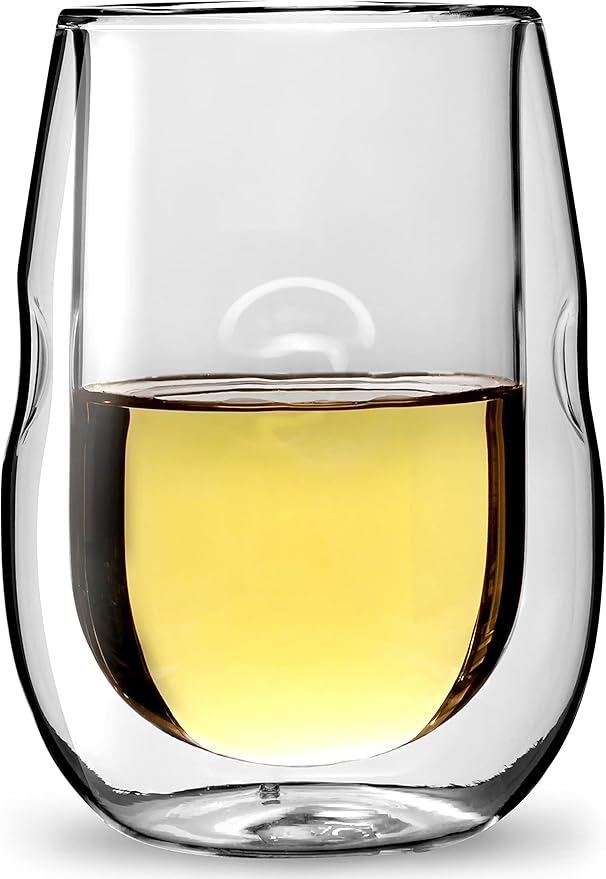 Ozeri Moderna Artisan Series Double Wall Insulated 10 oz Wine Glasses, Set of 6