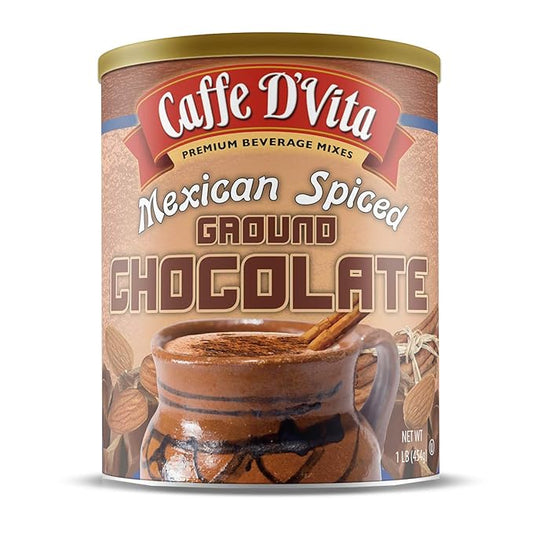 Caffe D’Vita Mexican Spiced Ground Chocolate 1 lb. can (16 oz.)