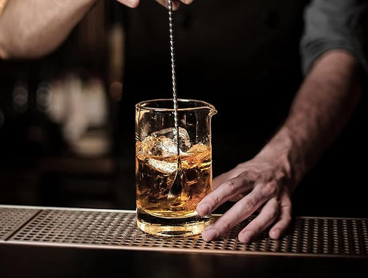 Cocktail Mixing Glass with Seamless and Handblown Construction - Plain Design (24oz)