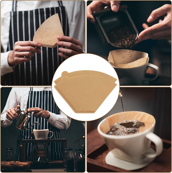 BOARDFEB Coffee Filters #2, 500 Count Coffee Filters Natural Unbleached Disposable Coffee Filters 2 Filter Cone Paper for Coffee Makers