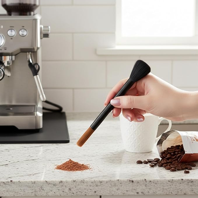 Coffee Grinder Brush Espresso Brush Cleaning Coffee Brushes Grinder Cleaner for Barista Machine Cleaning Brushes Tool for Bean Grain Kitchen Home