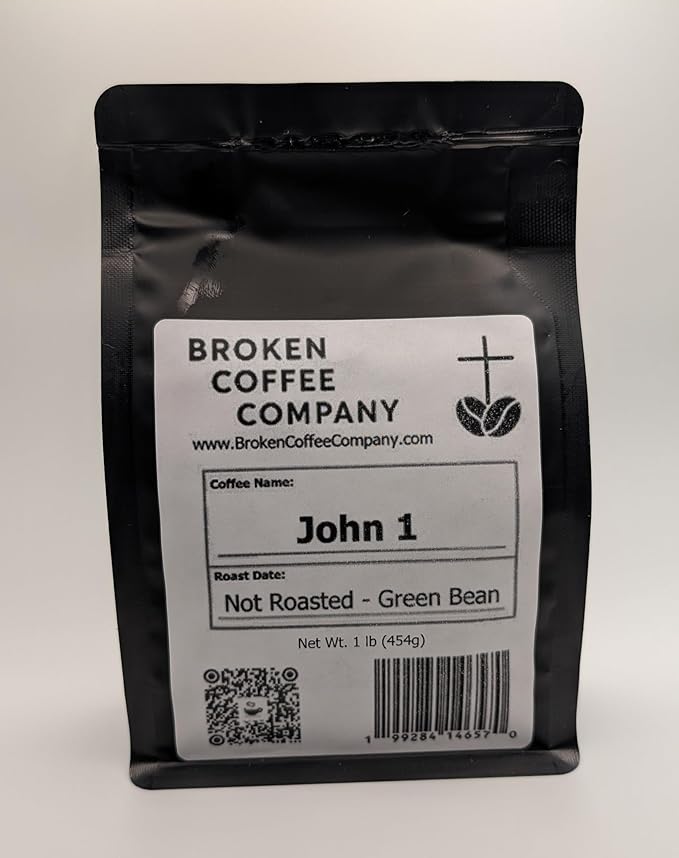 John 1 Green Coffee Beans - Indonesian Unroasted Coffee Beans for Home Roasting | Fruity & Nutty Premium Single Origin | Light Medium Dark Roast Versatility | Broken Coffee Company
