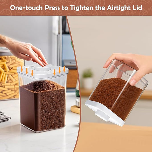 Mity rain Airtight Brown Sugar Container 2.7Qt/2600ml - Moisture-Proof Kitchen & Pantry Brown Sugar Keeper Container Airtight Saver Storage for Flour, Baking Supplies, Coffee with Locking Lid