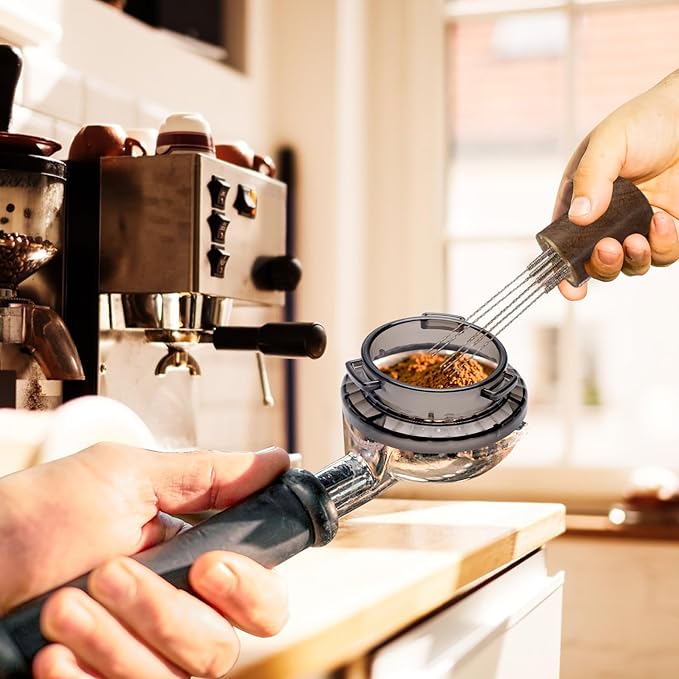 54mm Dosing Funnel with 53.5mm Puck Screen, Catcan Espresso Portafilter Funnel for Breville Series Barista