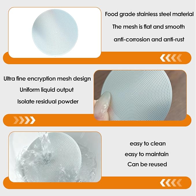 3pcs 53mm Coffee Screen - Filter Puck Screen, for Home Baristas & Coffee Shops, Fits Most 53mm Portafilters for Clean, Even Brew Extraction