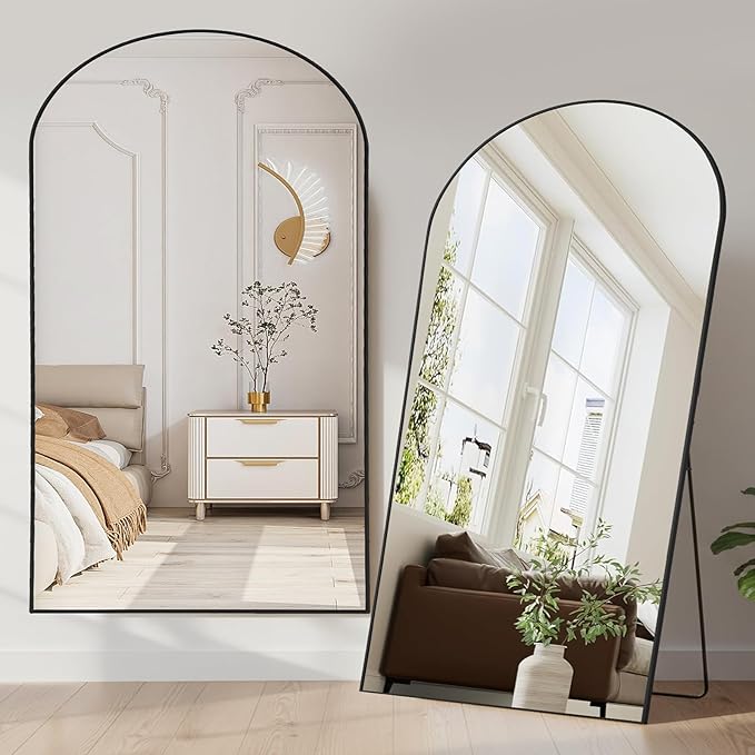 NEWBULIG Full Length Mirror, Upgraded Body Wall Mirrors with Shatter-Proof Glass, Floor Standing Mirror, Home Wall Decor