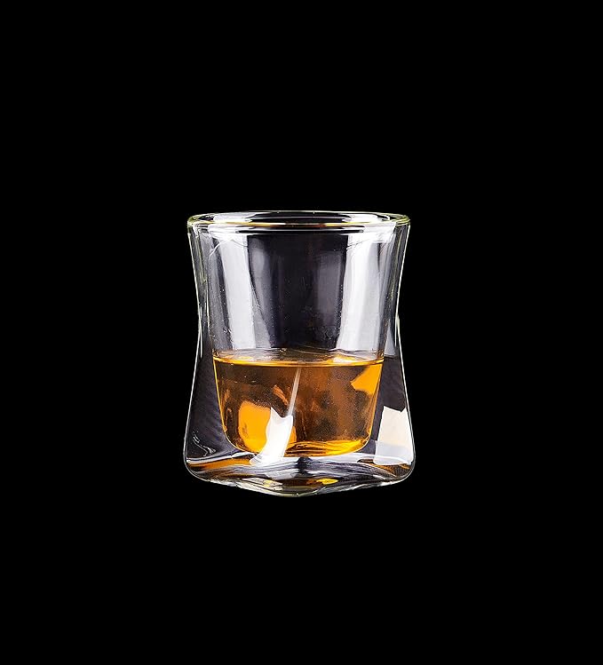Ozeri Moderna Artisan Series 10 oz Double Wall Whiskey Glasses – Set of 2
