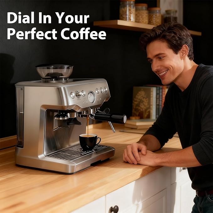 VOURMIO 54mm Bottomless Portafilter - 3 Ears with Stainless Steel Filter Basket, Fits Breville Barista Express, Pro, Touch, Bambino Plus, Infuser (880BSS, 870XL, 878BSS, 500BSS, 840XL), Black