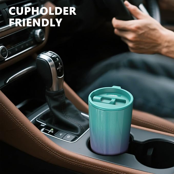 TILUCK 20 oz Tumbler with Lid, Vacuum Insulated Stainless Steel Coffee Mug, Double-Walled Travel Tumbler for Hot and Cold Drinks(BluePurple, 20oz)