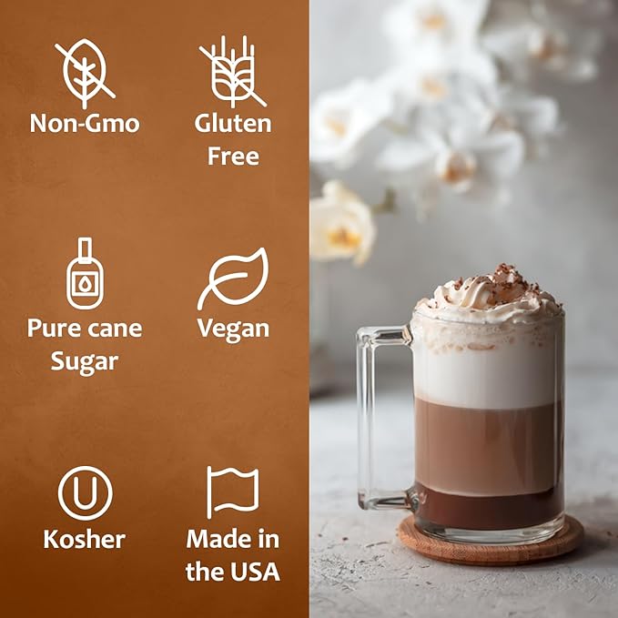 Syruvia Coffee Syrup Variety Pack - Hazelnut & French Vanilla- Gluten-Free, Kosher, 25.4 fl oz Bottles - Enhance Your Coffee Experience with Premium Flavoring Syrups