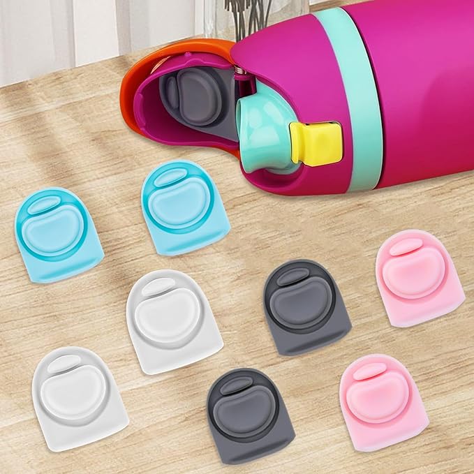 8 Pcs Replacement Rubber Seal Stopper Compatible with Owala FreeSip 32oz,Bottle Top Gasket Lid for Owala 16/19/24/32/40oz Seal Mouth Cap Silicone Stopper Parts Insert Accessories（4 colors 7