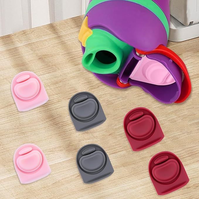 6 Pcs Replacement Seal Stopper Compatible with Owala FreeSip 16oz 32oz,Bottle Top Gasket Lid for Owala 16/19/24/32/40oz Seal Mouth Cap Silicone Stopper Parts Insert Accessories（3 colors 4）