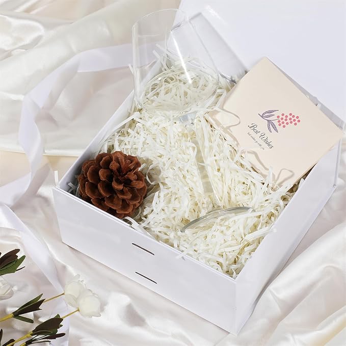 OEMVALATY White Gift Box,10x10x5 Inches Gift Boxes with Lids for Presents with Magnetic Closure and Ribbon for Wedding,Storage,Birthday(5-Pack)