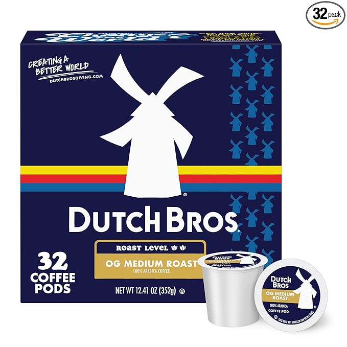 Dutch Bros® OG Medium Roast, 32 Count, Medium Roast, Single Serve Coffee Pods for Keurig K-Cup Brewers