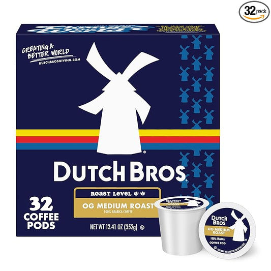 Dutch Bros® OG Medium Roast, 32 Count, Medium Roast, Single Serve Coffee Pods for Keurig K-Cup Brewers