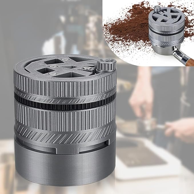 WDT Tool for Espresso - Professional 58mm Portafilter Coffee Distributor with 15 Adjustable Needles | Spirographic Spin Design for Even Extraction, Reduced Channeling & Barista-Perfect Shots