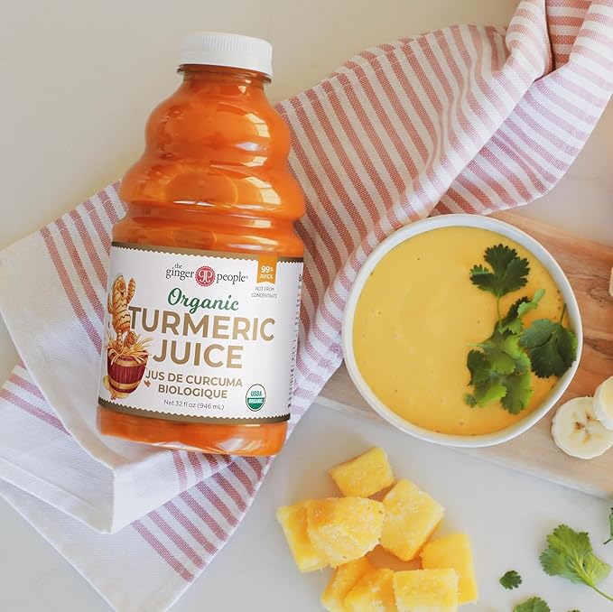 99% Pure Organic Turmeric Juice by The Ginger People – Digestive Health, Premium Quality, 32 Fl oz Bottle (Pack of 12)