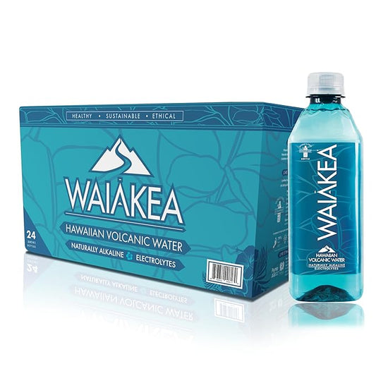 Waiākea Hawaiian Volcanic Water 330mL, 10.14oz (24 Pack) – Naturally Alkaline, Electrolytes & Minerals, B Corp, 100% Recycled Bottles