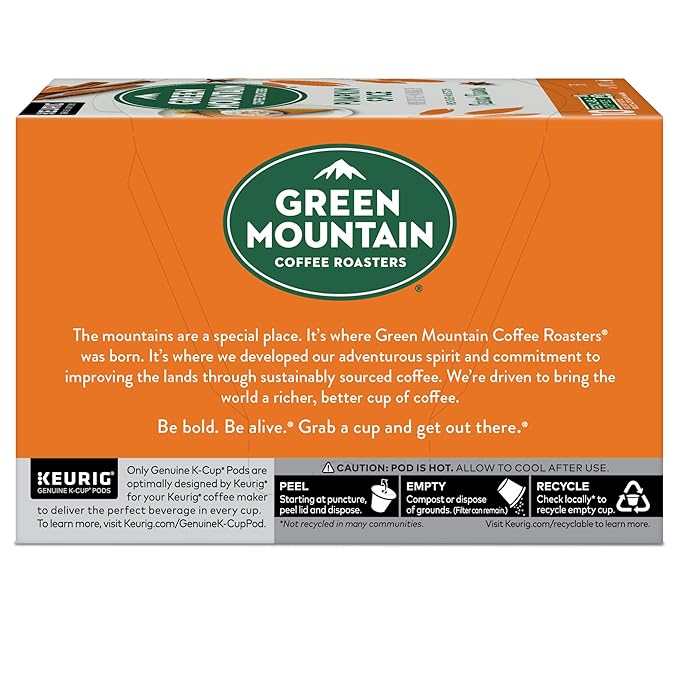 Green Mountain Coffee Roasters Pumpkin Spice, Keurig Single-Serve K-Cup Pods, Light Roast Coffee, 60 Count (6 Packs of 10)