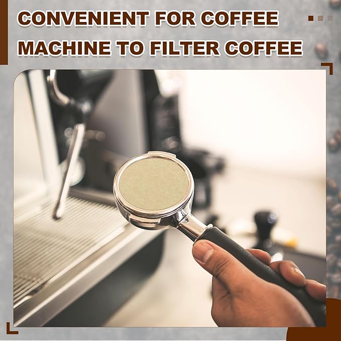 uxcell 300Pcs Coffee Filters,2.68 inch Disposable Round Paper Filter, Suitable with Home Office Use and Drip Coffee Maker, Wood Color