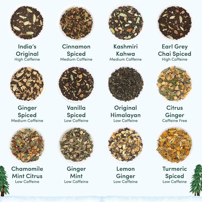 Limited Edition - Advent Calendar 2026 Folding Gift Box | 24 Unique Loose Leaf Teas - Holiday Gift Pack | Christmas Advent Calendar 2026 for Adults, Advent Calendar 2026 Adult Women and Men | VAHDAM