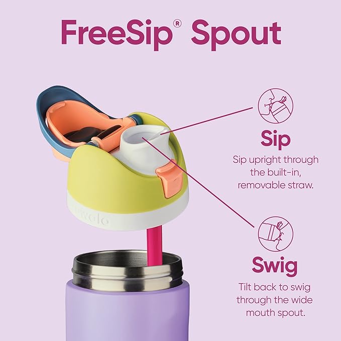 Owala FreeSip Insulated Stainless Steel Water Bottles with Straw for Sports and Travel, BPA-Free, 24-oz
