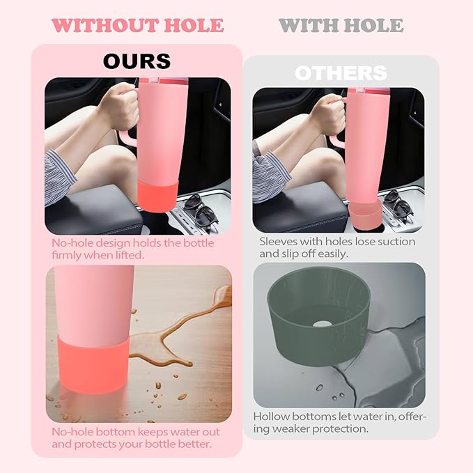 Silicone Boot for Owala 30oz & 40oz FreeSip Sway Bottles & Tumblers - Non-Slip, Scratch-Resistant, Stability Enhancer, Available in 12 Colors (Black Cherry)