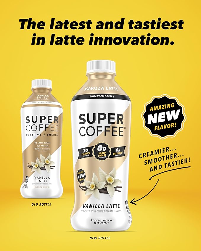 Super Coffee, Keto Protein Coffee (0g Added Sugar, 10g Protein, 70 Calories) 12 Fl Oz | Iced Smart Coffee Drinks - LactoseFree, SoyFree, GlutenFree (12 Fl Oz (Pack of 12), Core 3 Variety)