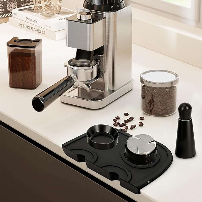 Y-Step 51mm Espresso Accessories Kit, Dual Head Coffee Distributor Espresso Leveler, WDT Tool Needle Espresso Stirrer, Dosing Funnel, Tamping Mat, Barista Tools Coffee Tamper Set for 51 mm Portafilter