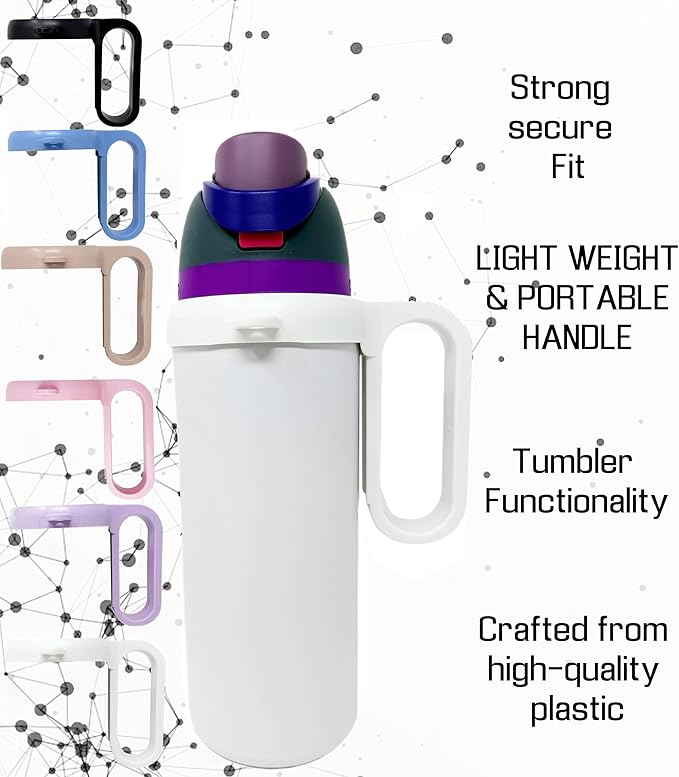 Bottle Handle for Owala FreeSip 24oz 32oz 40oz – Strong Plastic Water Bottle Holder, Durable Easy Carry Accessory for Running, Jogging, Gym, Hiking, and Drinking While Driving & More