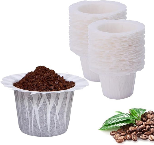 200 Count Coffee Paper Filters Compatible with Keurig Single Serve 1.0 and 2.0, Fits All Brands Reusable K Cup Filters