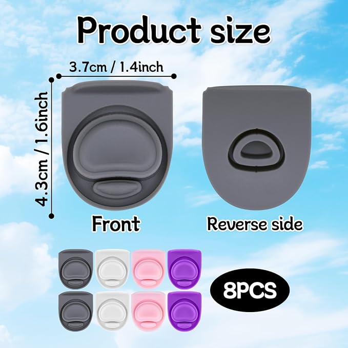 8 Pcs Replacement Rubber Seal Stopper Compatible with Owala FreeSip 32oz,Bottle Top Gasket Lid for Owala 16/19/24/32/40oz Seal Mouth Cap Silicone Stopper Parts Insert Accessories（4 colors 1