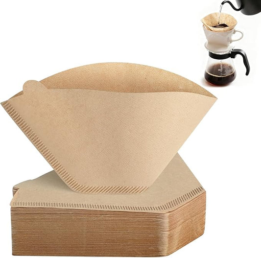 200 Count Cone Coffee Filters #2, Clinuse Unbleached Size 02 Coffee Filter 2-6 Cup, Disposable Natural Paper Filters, 02 Cone Filters for Pour Over and Drip Coffee Maker