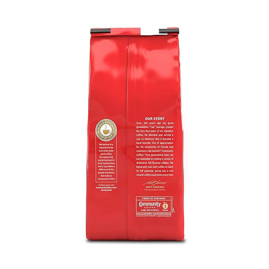 Community Coffee Decaf Coffee and Chicory 12 Ounce, Medium Dark Roast Ground Coffee, 12 Ounce Bag (Pack of 1)