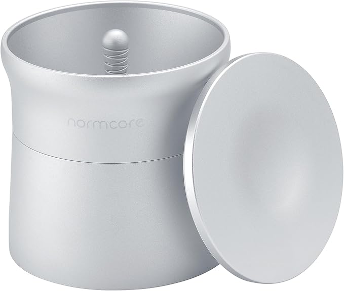 Normcore 51mm 2-in-1 Magnetic Dosing Cup, Espresso Dosing Funnel with Portafilter Dosing Shaker, Barista Grinder Dosing Tools Fit 51mm Delonghi Portafilter, Silver