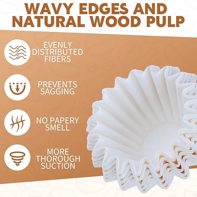 1-2 Cup Small Coffee Filters,100 Count Basket Coffee Filter, Disposable White Paper Coffee Filters Compatible with Single Serve Coffee Maker and Coffee Pot
