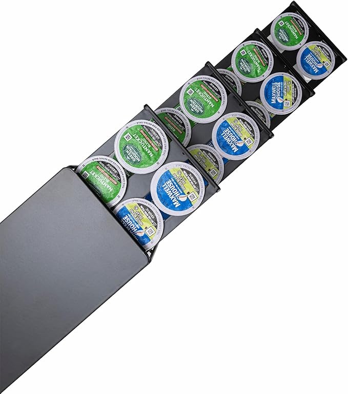 Flagship K Cup Holder for Keurig Pod K Cup Storage 4 Tier K Cup Drawer Organizer for Counter (56 Pods Capacity)
