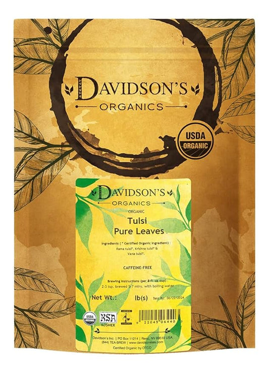 Davidson's Organics, Tulsi Pure Leaves, Loose Leaf Tea, 16-Ounce Bag