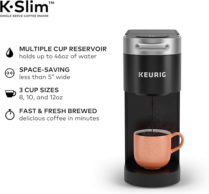 Keurig K-Slim Maker with Green Mountain Coffee Roasters Favorites Collection Variety Pack, 40 Count