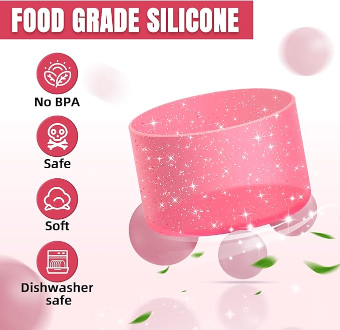 2PCS Silicone Boot Compatible with Owala 30oz & 40oz FreeSip Sway Bottles & Tumblers, Protective Anti-Slip Bottom Cover Sleeve for Freesip Sway Tumbler