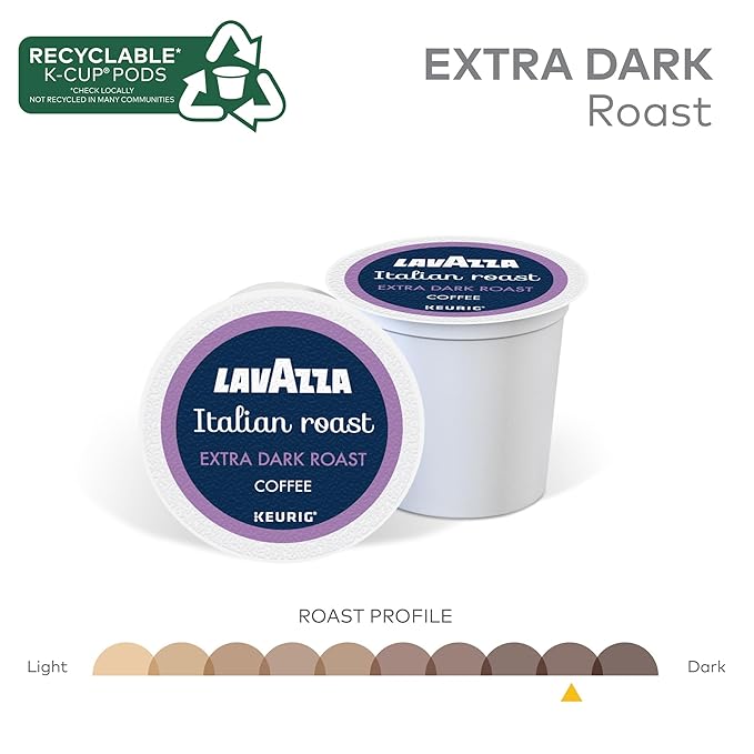 Lavazza Italian Roast, Keurig Single Serve K-Cup Pods, 60ct (12 Packs of 10)