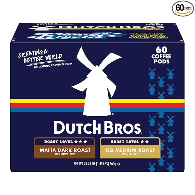 Dutch Bros® Unflavored Coffee Variety Pack, 60 Count, Single Serve Coffee Pods for Keurig K-Cup Brewers