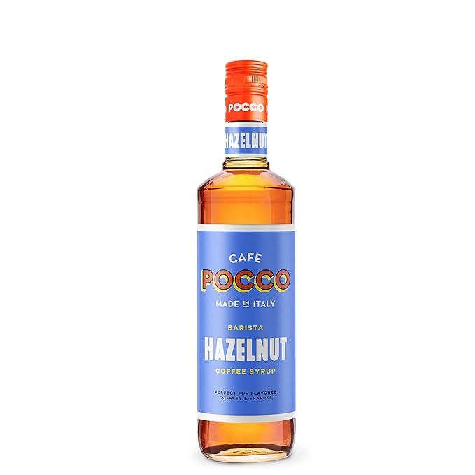 Cafe Pocco Hazelnut Syrup 750ml Glass Bottle (1 Bottle, Hazelnut)