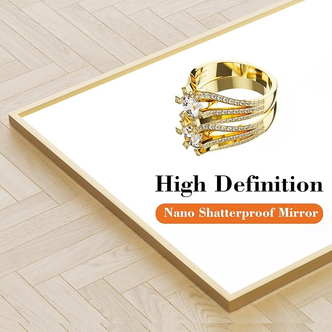 NEWBULIG Full Length Mirror, Upgraded Body Wall Mirrors with Shatter-Proof Glass, Floor Standing Mirror, Home Wall Decor
